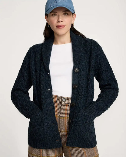 WOMEN'S FISHERMAN WOOL CARDIGAN