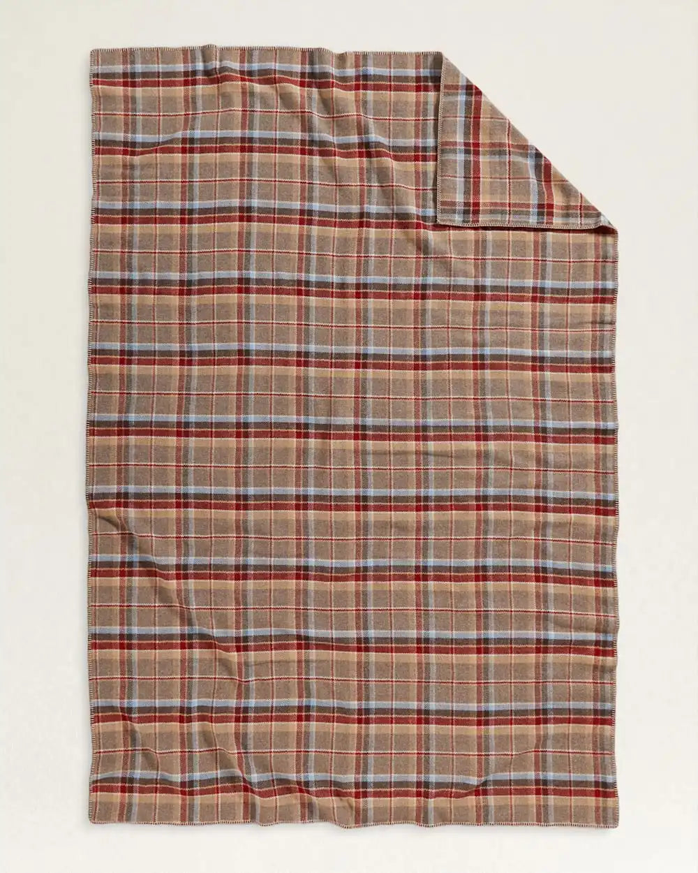 ECO-WISE WOOL PLAID/STRIPE BLANKET