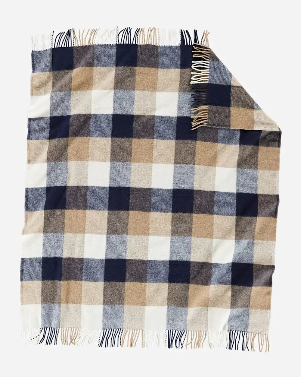 ECO-WISE WOOL FRINGED THROW