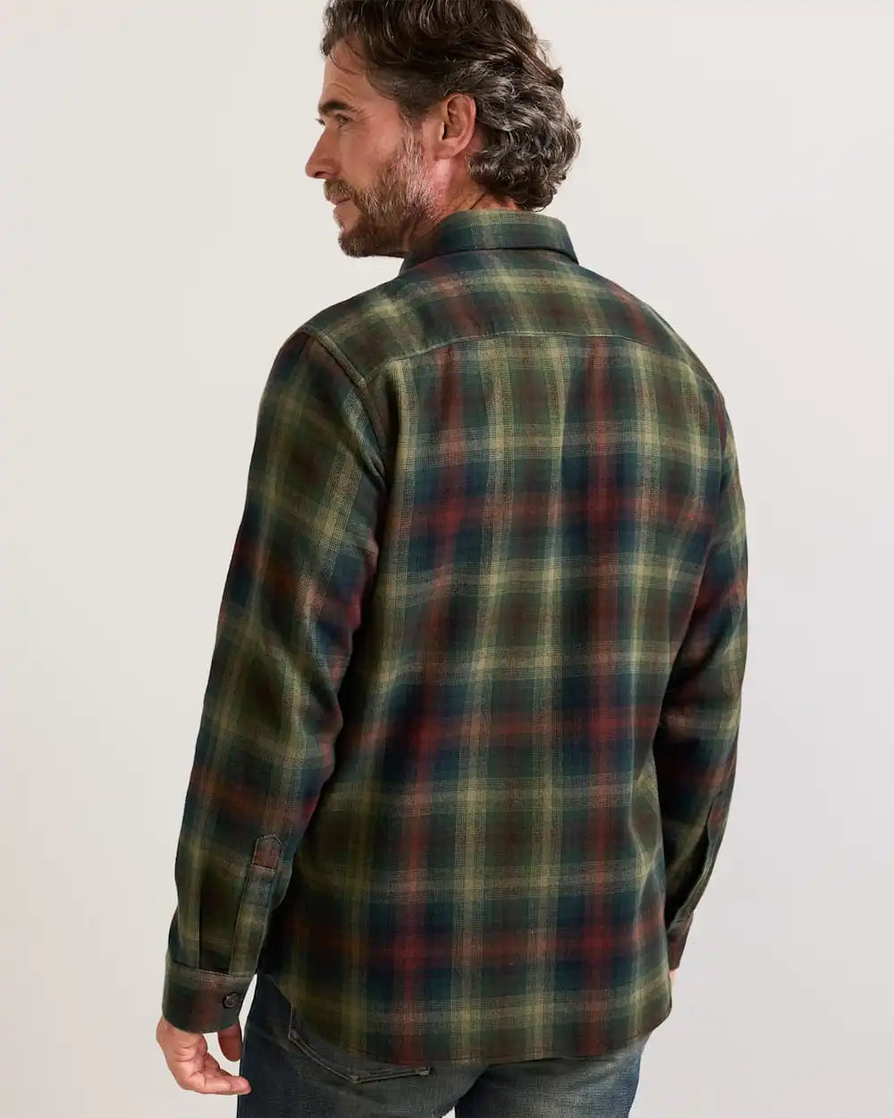 MEN'S PLAID BURNSIDE COTTON FLANNEL SHIRT