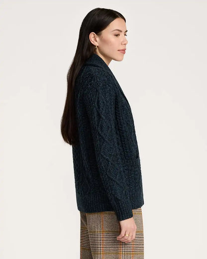 WOMEN'S FISHERMAN WOOL CARDIGAN
