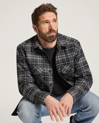 MEN'S PLAID QUILTED CPO JACKET