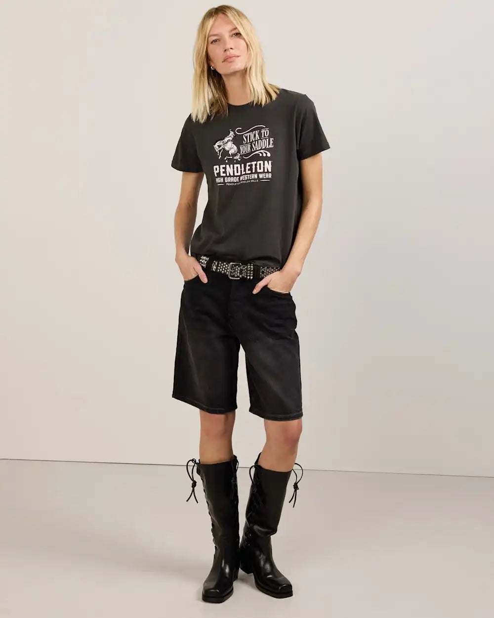 WOMEN'S STICK TO YOUR SADDLE GRAPHIC TEE