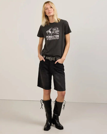 WOMEN'S STICK TO YOUR SADDLE GRAPHIC TEE