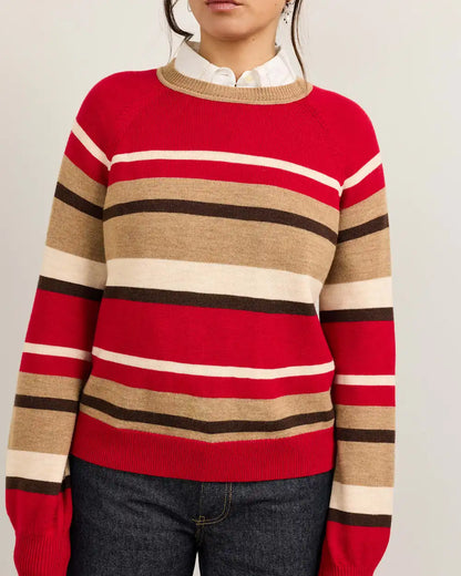 WOMEN'S MERINO MULTI STRIPE SWEATER