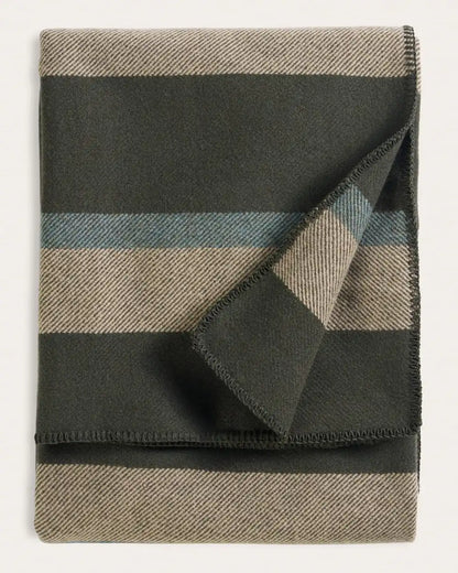 ECO-WISE WOOL PLAID/STRIPE BLANKET