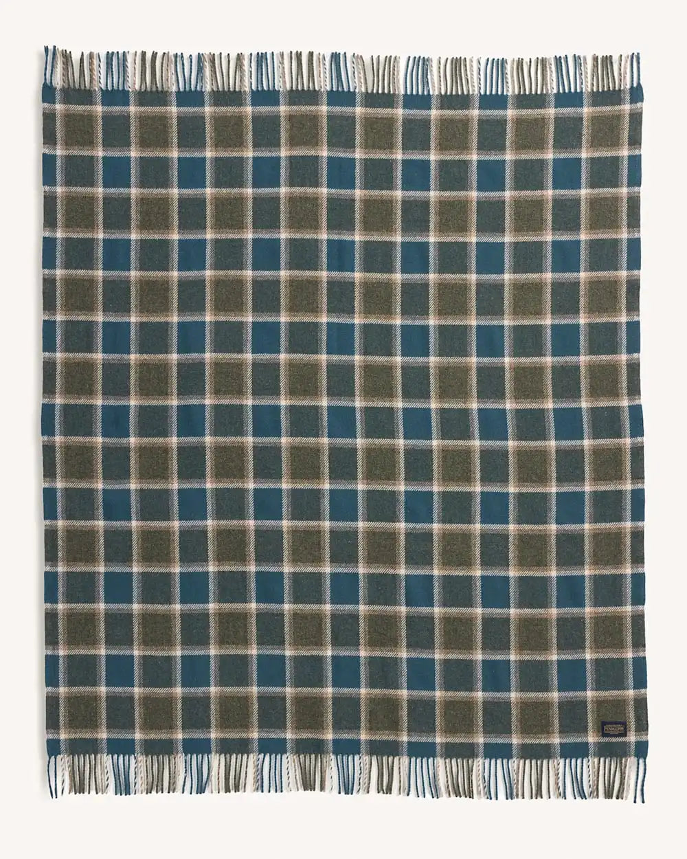 ECO-WISE WOOL FRINGED THROW