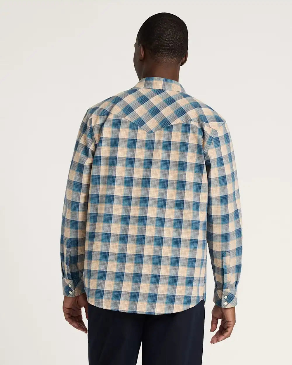 MEN'S PLAID SNAP-FRONT WYATT COTTON SHIRT