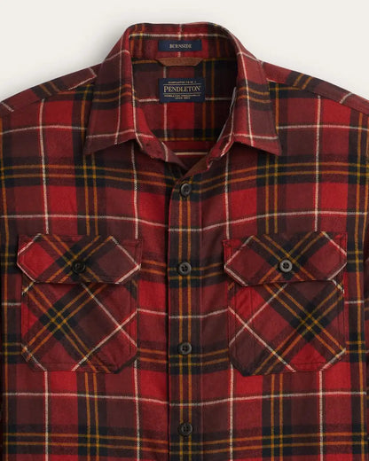 MEN'S PLAID BURNSIDE COTTON FLANNEL SHIRT