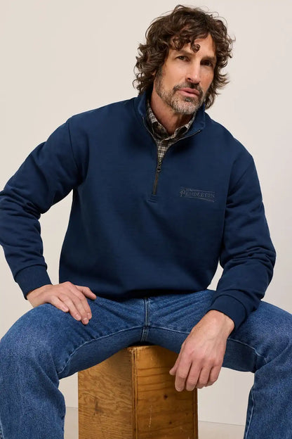MEN'S FRENCH TERRY QUARTER-ZIP SWEATSHIRT