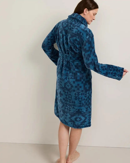 WOMEN'S BLUE RIDGE COTTON TERRY VELOUR BATHROBE