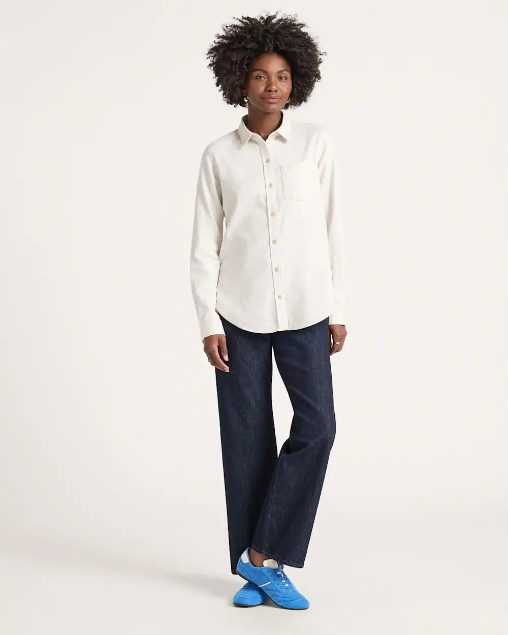 WOMEN'S COTTON FLANNEL RELAXED SHIRT