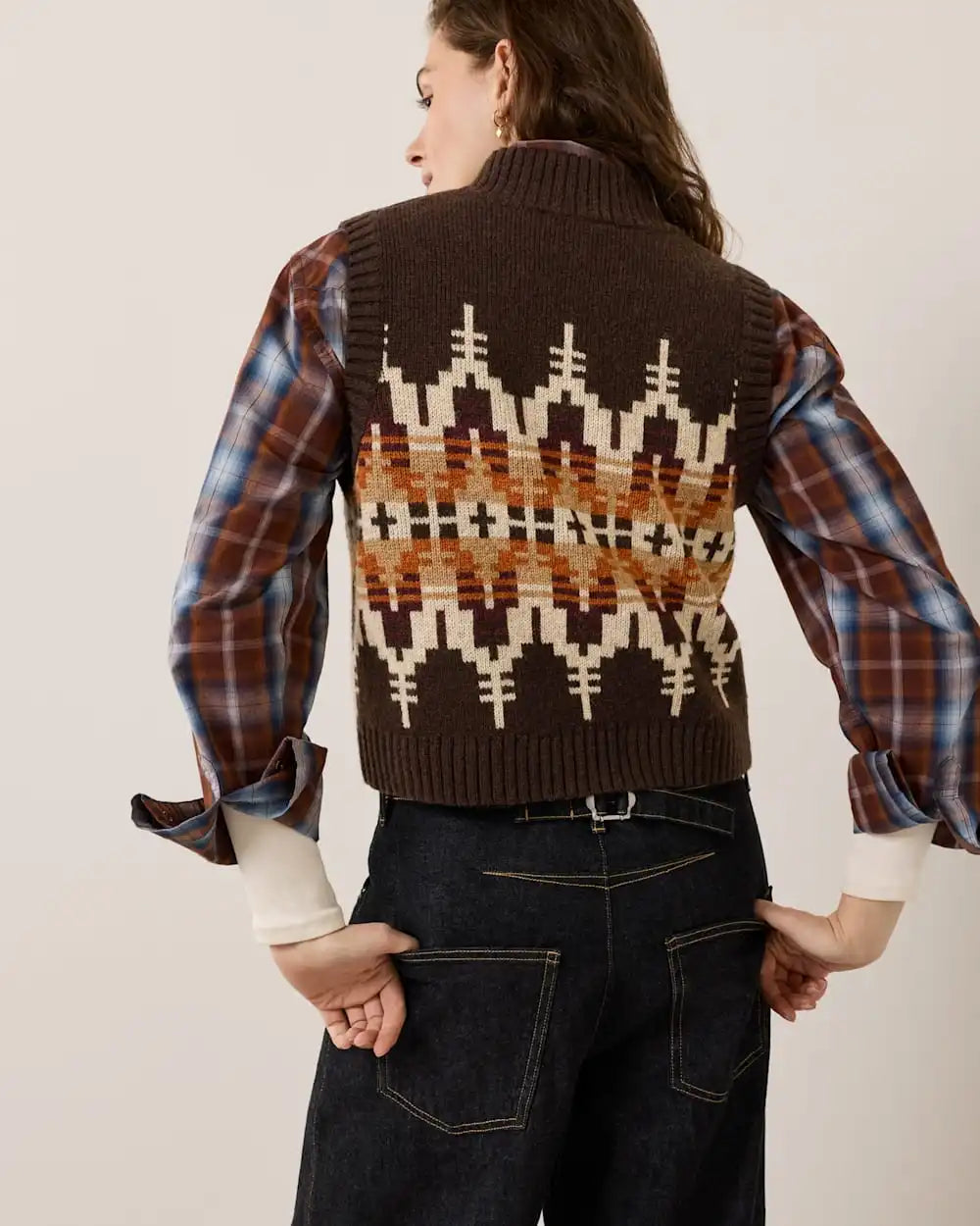 WOMEN'S GRAPHIC SHETLAND COLLECTION ZIP VEST