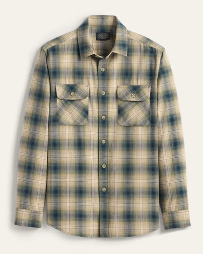MEN'S PLAID BEACH SHACK COTTON SHIRT