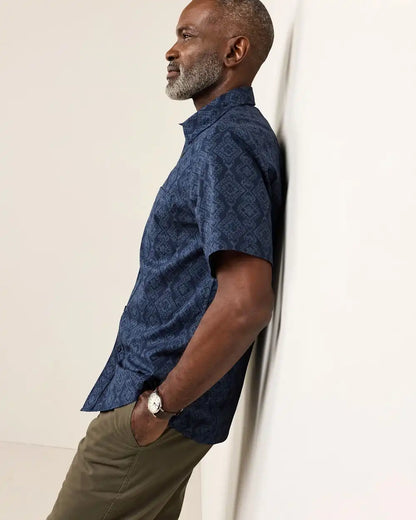 MEN'S SHORT-SLEEVE SHORELINE COTTON SHIRT