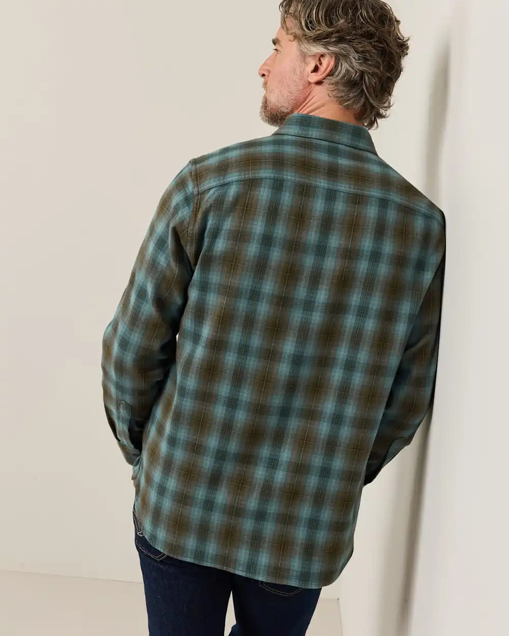 MEN'S PLAID BURNSIDE COTTON FLANNEL SHIRT