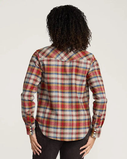 WOMEN'S PLAID WOOL GAMBLER SHIRT