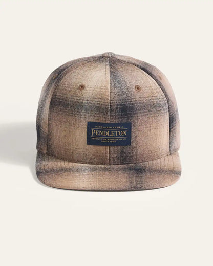 PLAID FLAT BRIM HAT