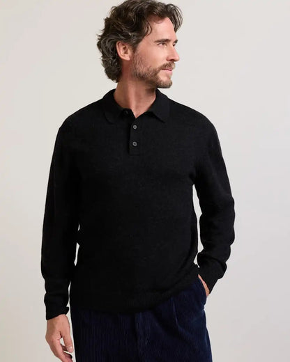 MEN'S MERINO POLO SWEATER