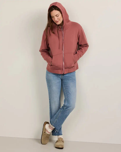 WOMEN'S EMBROIDERED GRAPHIC ZIP HOODIE