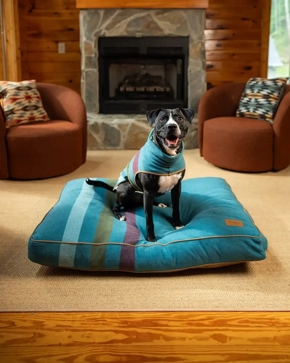 CABIN STRIPE PET BED - NAPPER