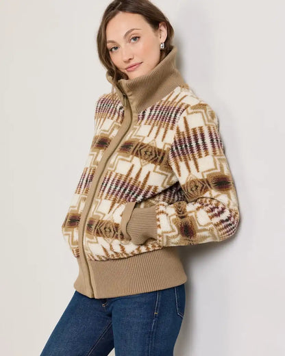 WOMEN'S HARDING FOXGLOVE FLEECE BOMBER JACKET