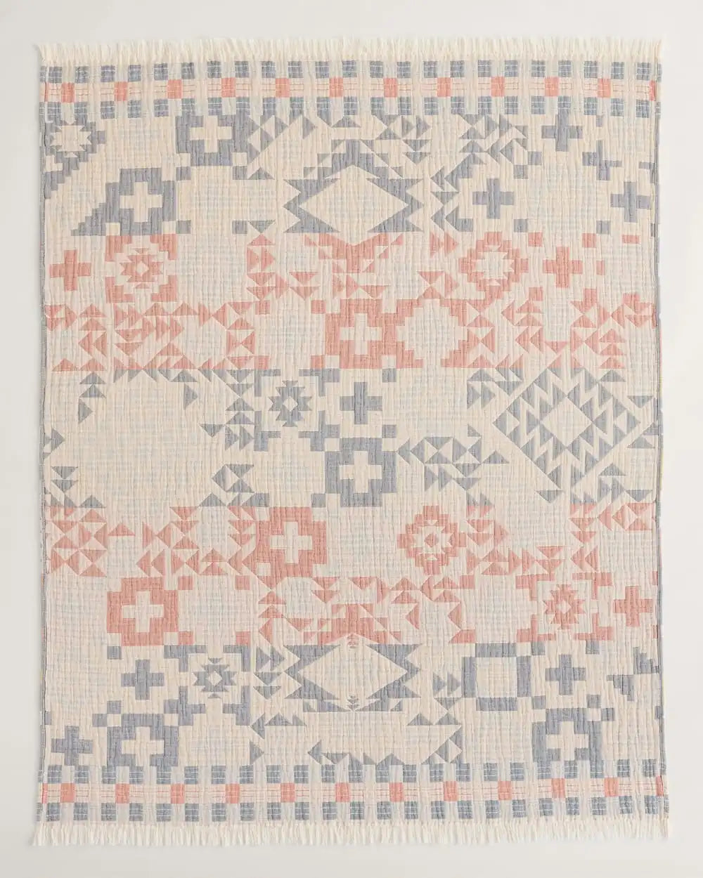 BLUE RIDGE ORGANIC COTTON FRINGED THROW