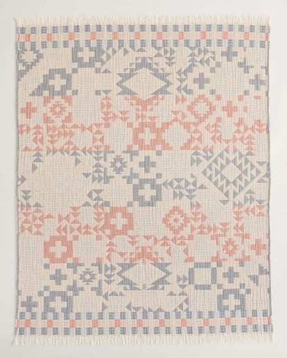 BLUE RIDGE ORGANIC COTTON FRINGED THROW