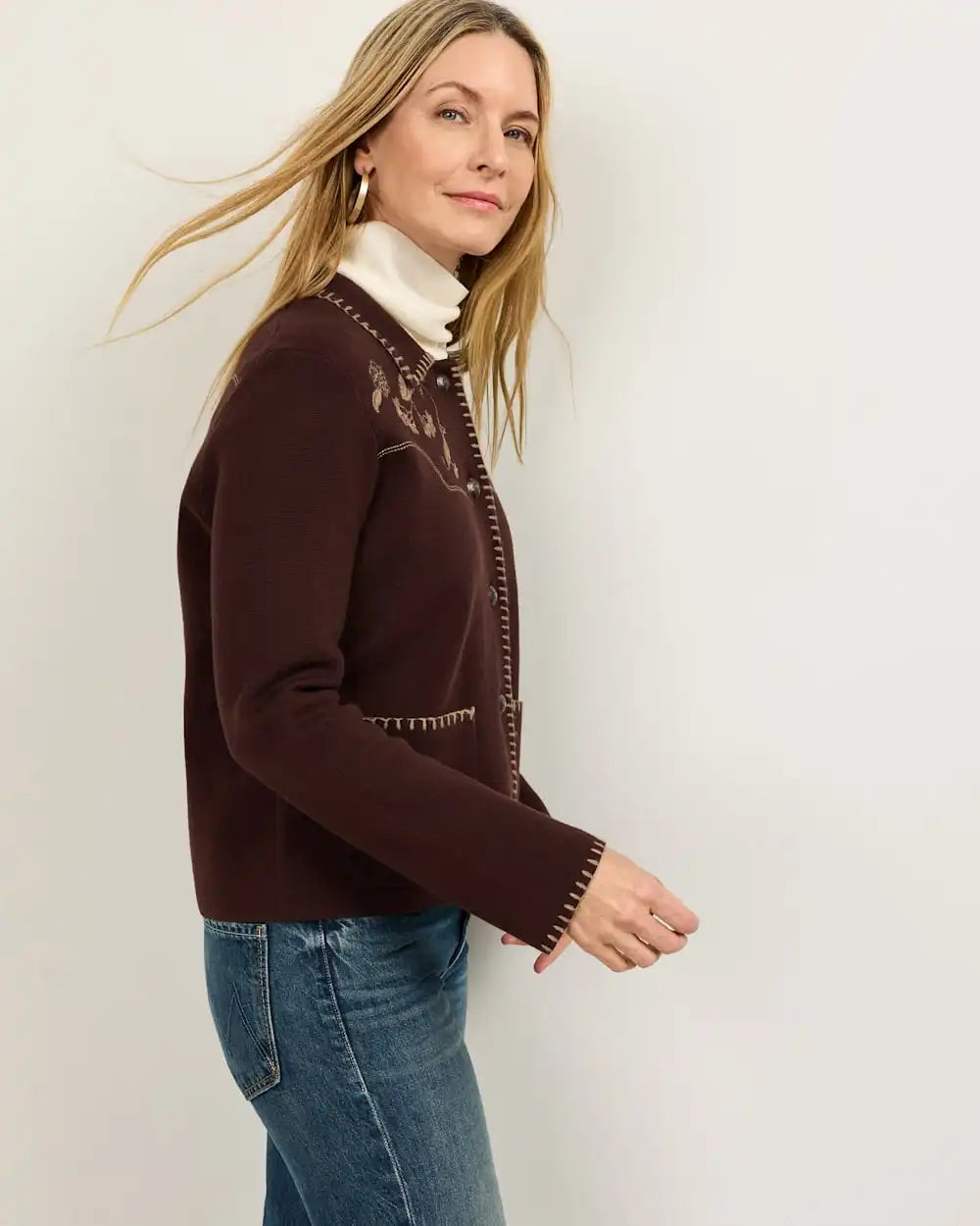WOMEN'S EMBROIDERED SOUVENIR CARDIGAN