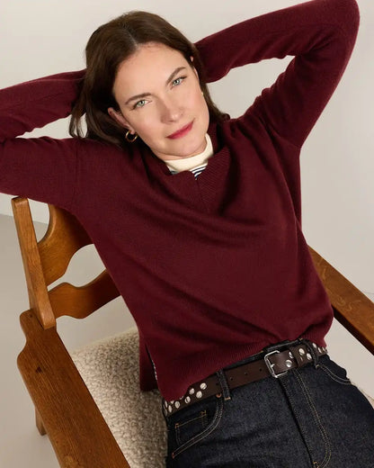 WOMEN'S MERINO V-NECK SWEATER
