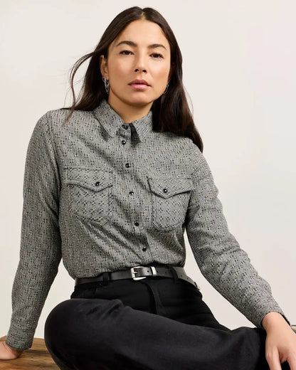 WOMEN'S TEXTURED WOOL GAMBLER SHIRT