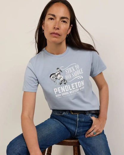 WOMEN'S STICK TO YOUR SADDLE GRAPHIC TEE