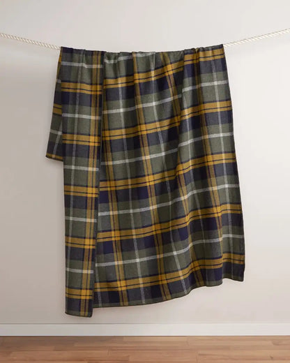 ECO-WISE WOOL PLAID/STRIPE BLANKET