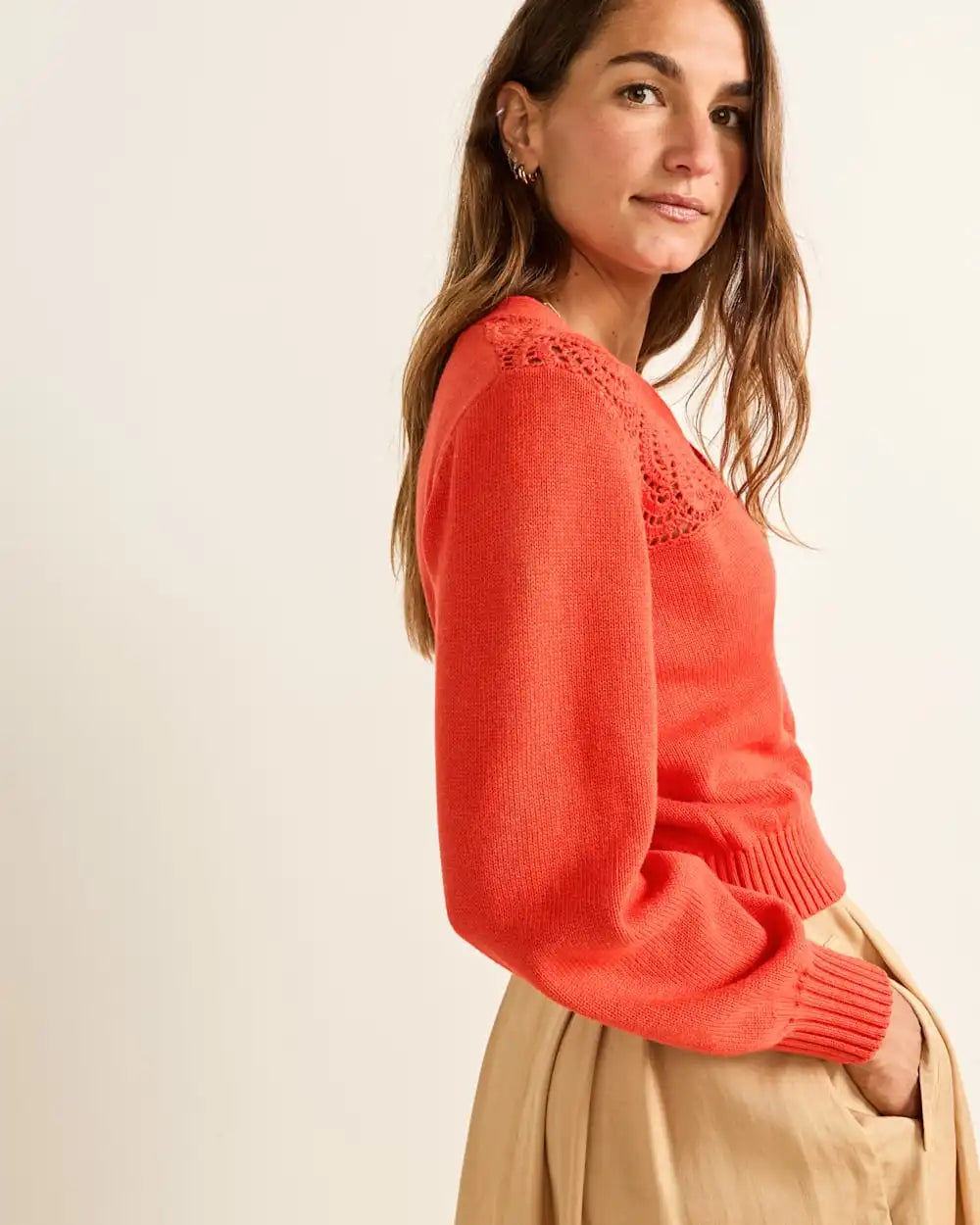 WOMEN'S CROCHET COTTON CARDIGAN