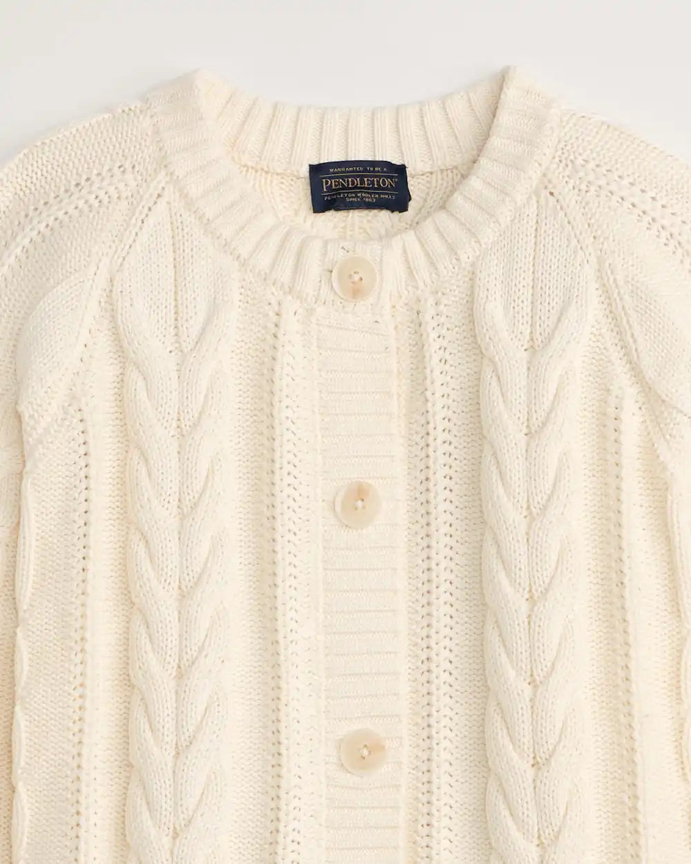WOMEN'S COTTON CABLE CARDIGAN