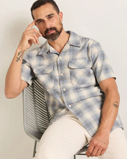 MEN'S SHORT-SLEEVE PLAID BOARD SHIRT