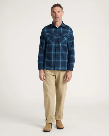 MEN'S PLAID BURNSIDE COTTON FLANNEL SHIRT