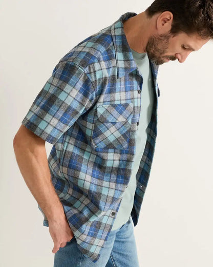 MEN'S SHORT-SLEEVE PLAID BOARD SHIRT
