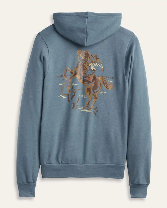 WOMEN'S WESTERN GRAPHIC ZIP HOODIE