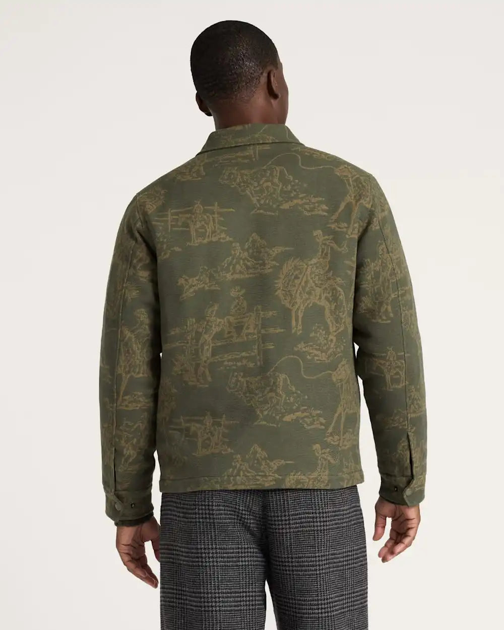 MEN'S WILD LANDSCAPE QUILTED COTTON WORK JACKET