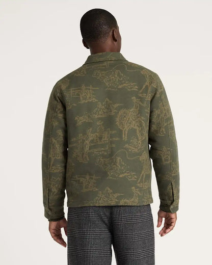 MEN'S WILD LANDSCAPE QUILTED COTTON WORK JACKET