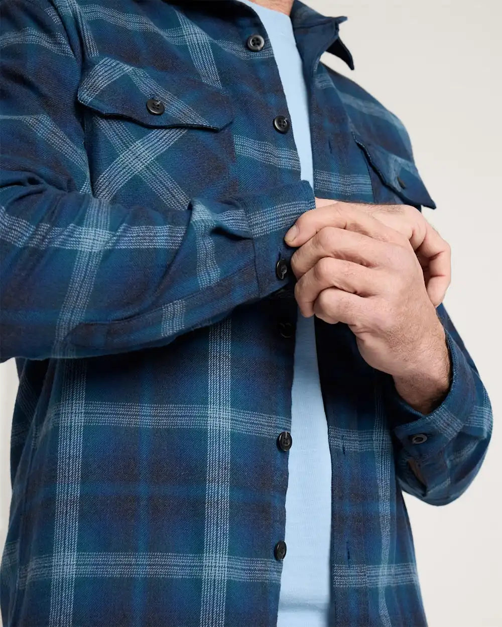 MEN'S PLAID BURNSIDE COTTON FLANNEL SHIRT