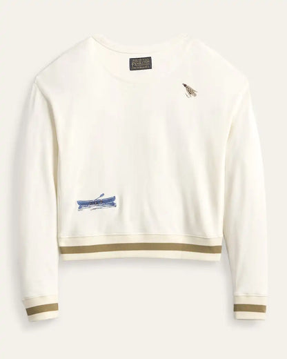 WOMEN'S LAKESIDE EMBROIDERED FRENCH TERRY PULLOVER