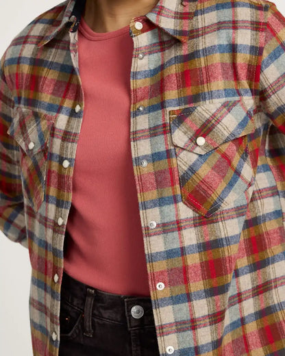 WOMEN'S PLAID WOOL GAMBLER SHIRT