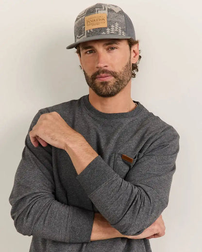 HARDING WOOL FIVE PANEL TRUCKER HAT