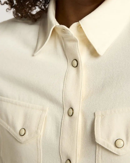 WOMEN'S COTTON TWILL GAMBLER SHIRT