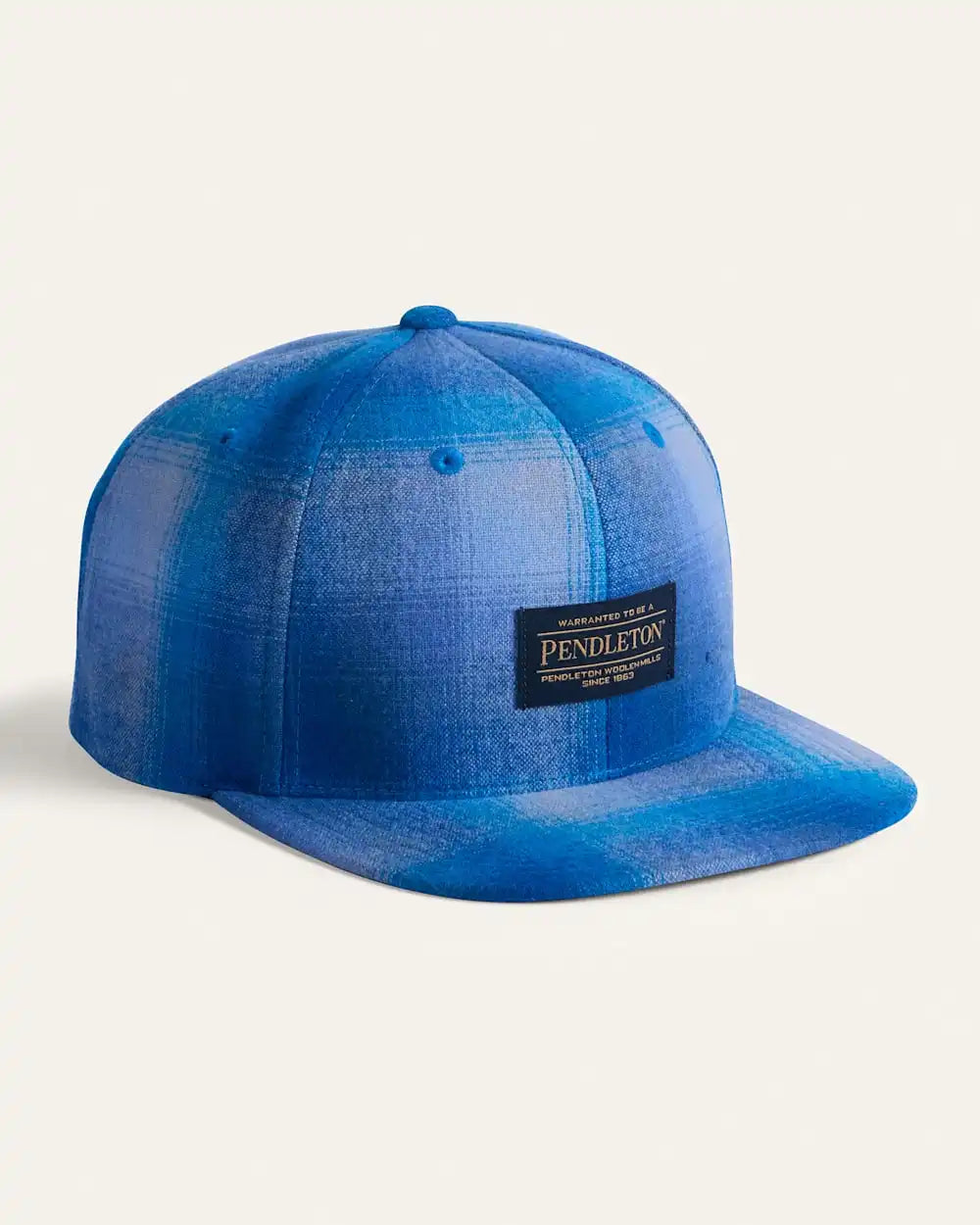 PLAID FLAT BRIM HAT