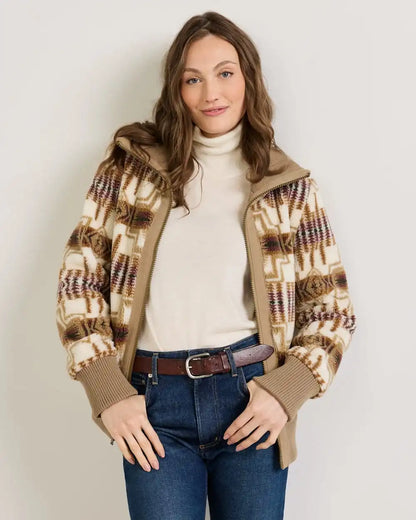 WOMEN'S HARDING FOXGLOVE FLEECE BOMBER JACKET