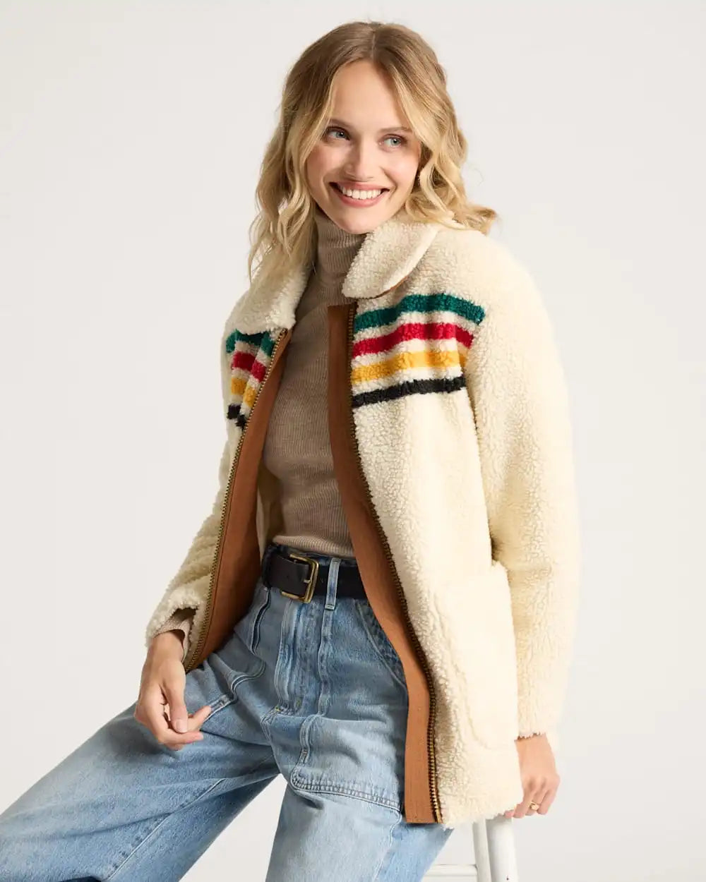 WOMEN'S GLACIER SUNSET SHERPA FLEECE JACKET