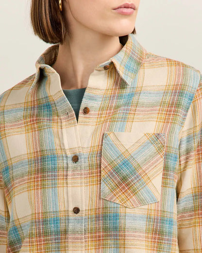 WOMEN'S PLAID COTTON FLANNEL RELAXED SHIRT